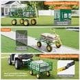 thumbnail image 4 of 1400 Lbs Steel Garden Cart, Heavy Duty Garden Wagon Cart Pullable on Wheels, Metal Yard Utility Wagon Carts with 10" All Terrain Tires, Mesh Removable Sides and 180°Rotating Handle, 4 of 10