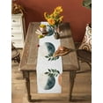 thumbnail image 5 of Boho Botanical Leaves Table Runner 120 Inches, Modern Abstract Art Stripe Circle Bed Runner Dresser Scarves Tabletop for Indoor Outdoor Parties/Ceremony/Banquet, 13"x 120", 5 of 8
