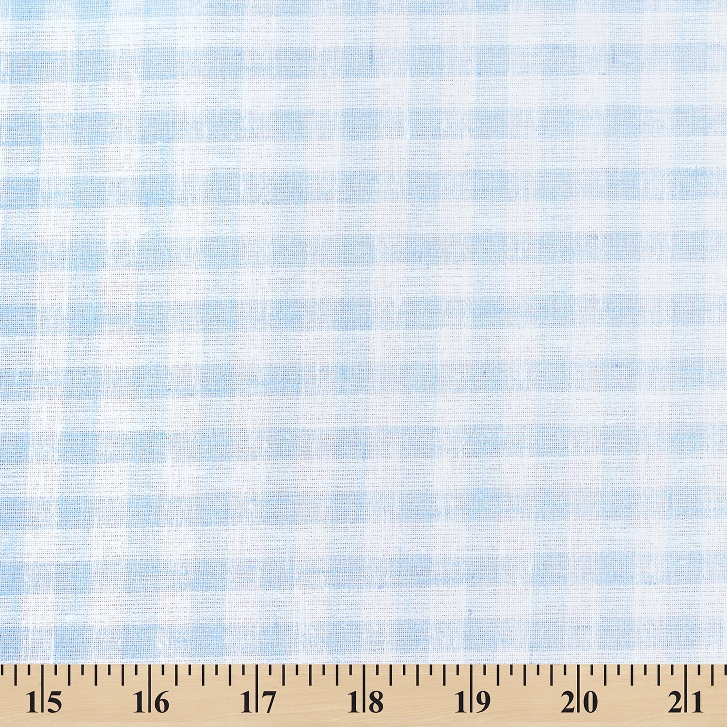 Gingham Check Linen-Look Polyester Cotton 58