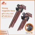 thumbnail image 2 of 9 Pcs/set Clé Magnétique Double Extrémité Type L Clé Hexagonale Ensemble Clé Torx Tête Étoilée Outils à Main Marron, 2 of 6
