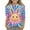 Multicolor, variant on CFLVAEK Kids Easter Shirts Cute Tie Dye Easter Bunny Graphic Tees Casual 3/4 Sleeve Crewneck Holiday T Shirts Easter Gifts Tops for Girls Multicolor 5 Years