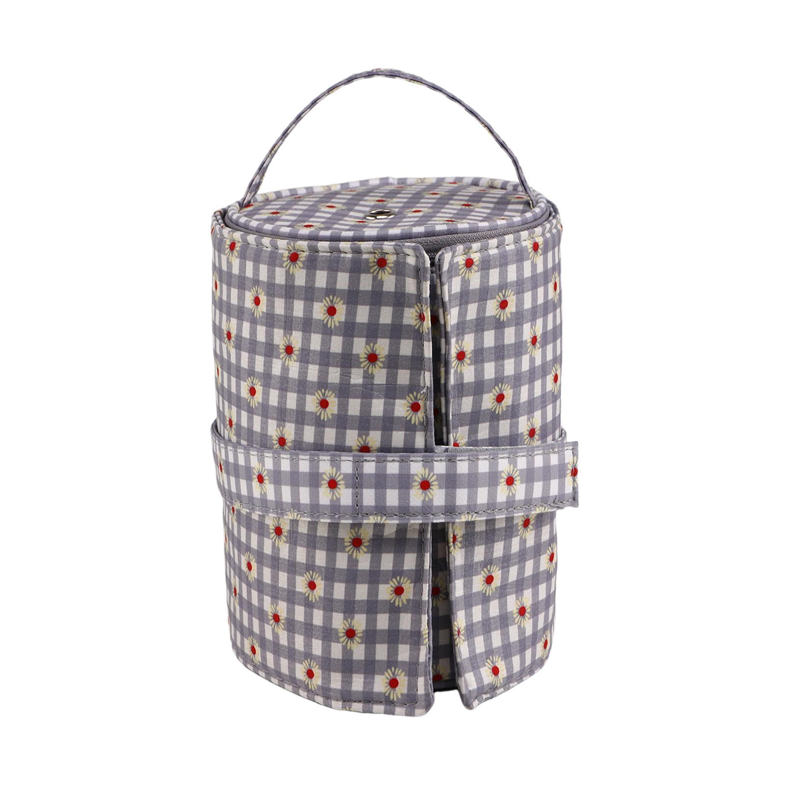 Yarn Storage Tote,Yarn Storage Tote Bag Knitting Crochet Organizer,Detachable Yarn Dispenser Thread Holder case Tote,Portable Storage Bag Yarns Projects Carrying Case,Knitting Crochet Gray