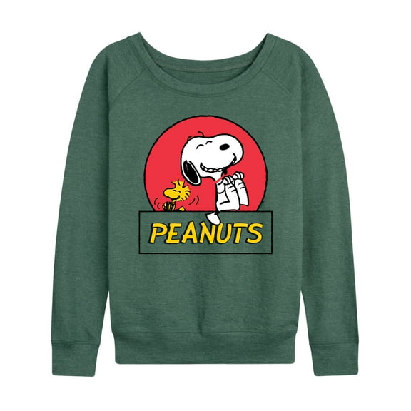 Peanuts - Snoopy Woodstock Circle - Women's Lightweight French Terry Long Sleeve Shirt