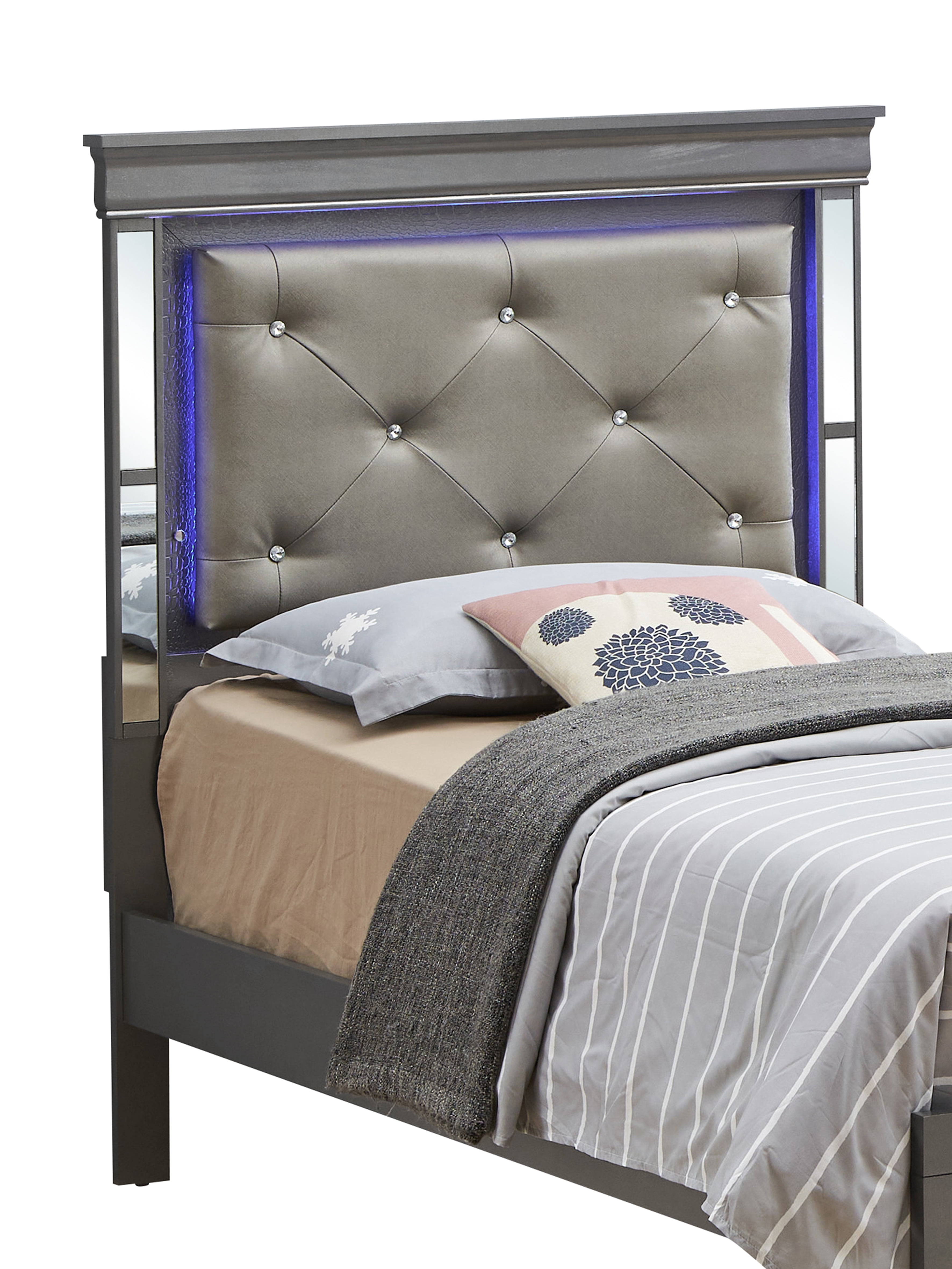 Glory Furniture Verona Twin Bed in Metalic Black Color