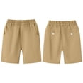 thumbnail image 6 of HAOTAGS Boys Uniform Shorts (5-15) Elastic Waist School Shorts with Pockets Khaki Size 5-6 Years, 6 of 9