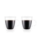 thumbnail image 2 of Set de 2 Tazas de Vidrio de Pared Doble Bodum Bistro 450ml Transparente, 2 of 3