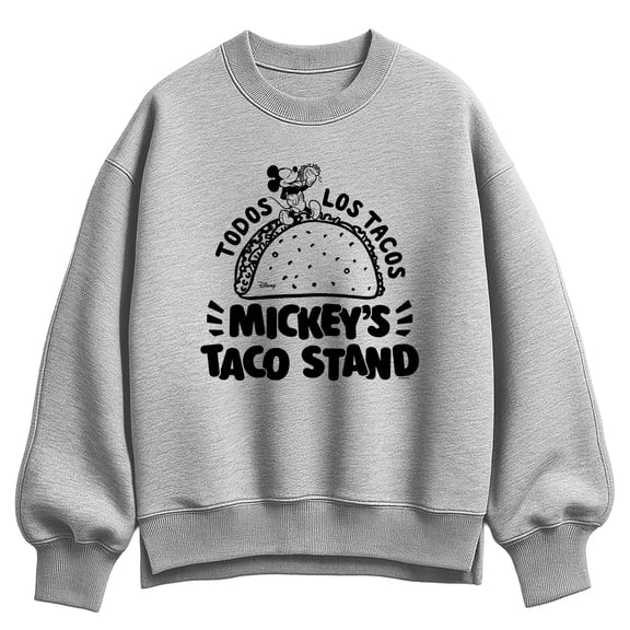 Disney - Mickey's Taco Stand Women's Oversized Fleece Crew Sweatshirt
