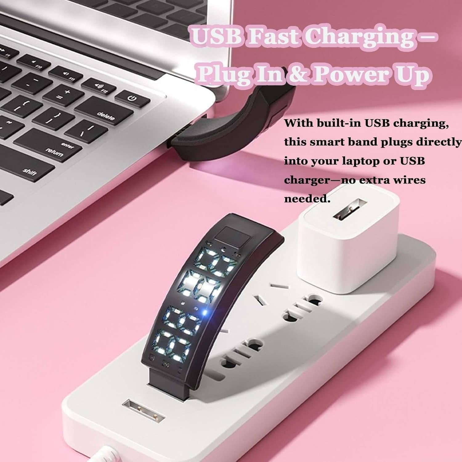 Vibrating Alarm Wristband Fitsleeps Alarm Clock Watches 40-Day Battery Life Silent Wrist Shock Bands for Deepsleepers Elderly (Black)