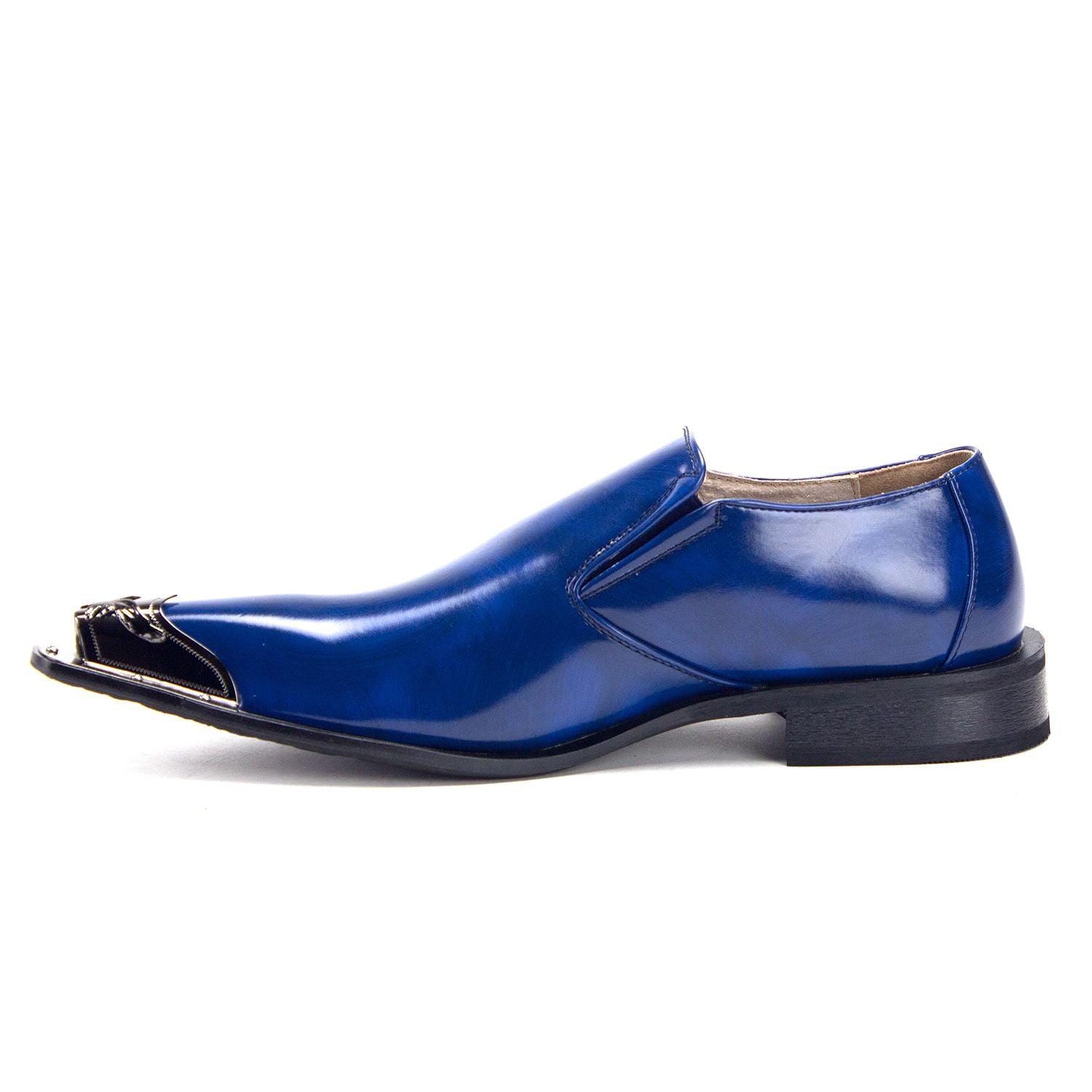 Men's Urban Pointy Metal Tip Slip On Loafers Formal Dress Shoes, Royal,  10.5 - Walmart.com