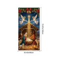 thumbnail image 2 of Nativity Scene Theme Christmas Door Cover 71x35 In, Privacy Door Window Curtains Holiday Door Banners for Front Door, Hanging Porch Banner Sign Photo Background for Indoor Outdoor Party Decoration, 2 of 5