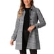 thumbnail image 1 of Abrigo de invierno de una sola botonadura con cuello Peter Pan de INSPIRE CHIC para mujer L Negro Blanco, 1 of 6