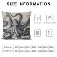 thumbnail image 5 of Orinice  Octopus Throw Pillow Covers  Set of 1 Soft Ocean Kraken Pillow Cases Cushion Covers for Living Room Bedroom Tentacles Vintage Decor Ocean Fish Throw Pillowcases for Sofa Couch Chair White, 5 of 5