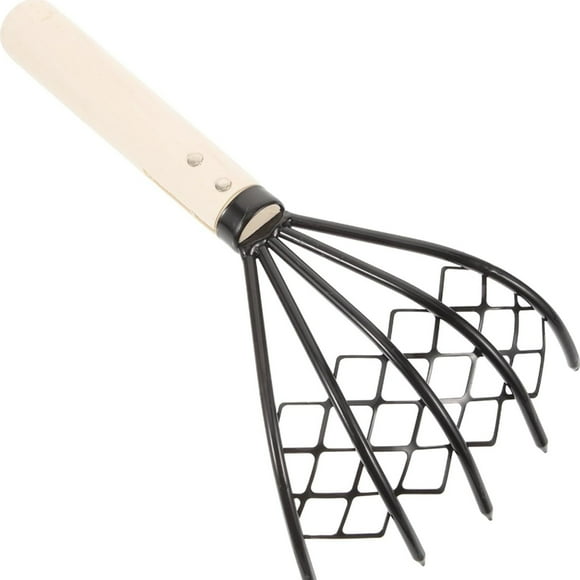 Seafood Rake With Mesh Net 10.24in High Rake Clamming Rake 5 Tine Beach Rake Clamming Equipment For Clam Digging Clam Rake Digging Seafood Rake