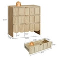 thumbnail image 4 of Weselon 3 Drawer Dresser for Bedroom, Modern Wave Panel Chest of Drawers, Closet Storage Cabinet, Oak, 4 of 10