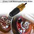 thumbnail image 2 of 16mm Motorcycle Slider Frame Aluminum Alloy Wheel Fairing Protection Crash Pad Protector Guard 27mm 150mm Bolt Nut Gold Tone 1 Set, 2 of 7