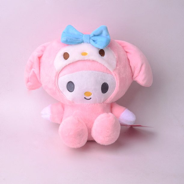Sanrio-juguetes de peluche de Hello Kitty Kuromi My Melody Kawaii, accesorios de peluche bonitos, dibujos animados, regalos de Navidad para niñas y niños, 22Cmabout 22cm-D Fivean Toy model