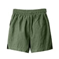 thumbnail image 5 of Women's Plus Size Casual Shorts with Pockets Elastic Waist Cotton Summer Beach Vacation, 5 of 9