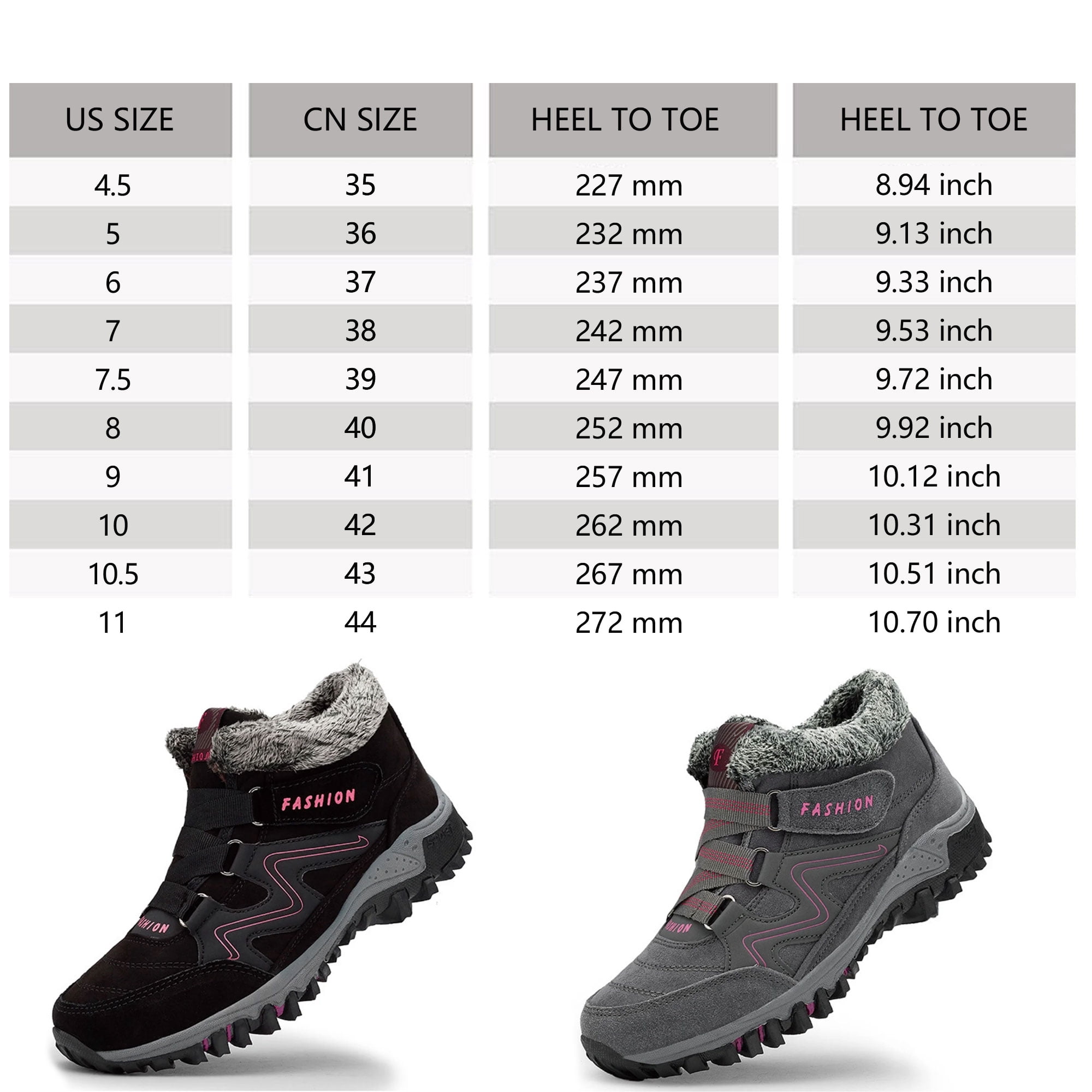 Ecetana Winter Snow Boots for Women Keep Warm Lined Ankle Booties Outdoor Hiking Shoes