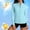 #0099-Light Blue, variant on Women's UPF 50+ Lightweight Athletic Jacket Sun Protection Full Zip Long Sleeve Shirts Hiking Wearing watch Outdoor Pockets