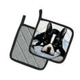 thumbnail image 2 of Carolines Treasures MW1241PTHD Boston Terrier Jake Dog Tired Pair of Pot Holders  7.5HX7.5W multicolor, 2 of 3