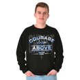 thumbnail image 5 of Courage From Above Religious Jesus Sweatshirt for Men or Women Brisco Brands S, 5 of 6