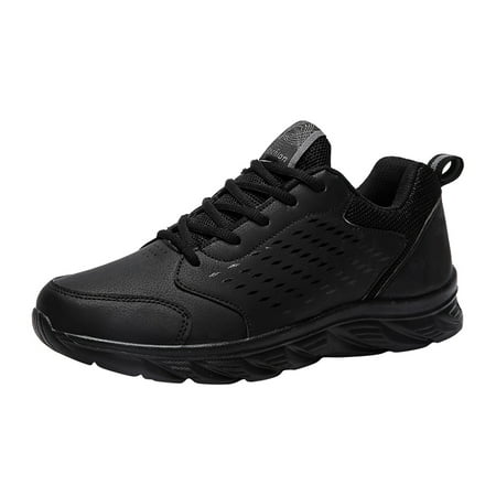 

Fsqjgq Socks for Men Mens Shoes Casual Leather Lace Up Solid Color Casual Fashion Simple Shoes Running Shoes Crease Men A 43