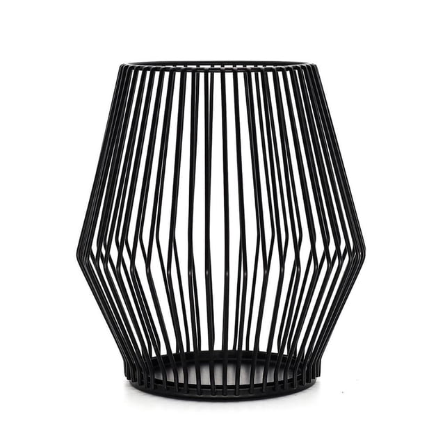 Naiovety Portavelas de luz de té de alambre de metal negro para interiores y exteriores, eventos, fiestas y decoraciones de bodas Almacenamiento y organización del hogar Naiovety HA022613-00