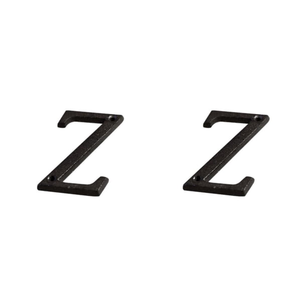 Cateissary Letras de Metal impecables negras, letrero para casa, placa para puerta fácil de instalar, letras de Metal, números de casa Type12 NO12