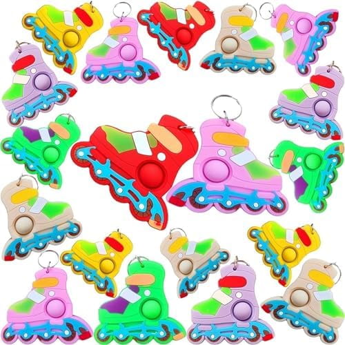 Small Students Gifts Bulk Sport Party Favors from Teacher, Mini Pop Holiday Classroom Prizes Present for Kids (20 Skate)