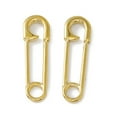 thumbnail image 2 of 20pcs PVD Vacuum Plating 304 Stainless Steel Linking Rings Safety Pin Shape Golden 31x9x2.5mm, 2 of 3