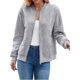 thumbnail image 1 of Suéter Tipo Cárdigan con Cremallera para Mujer, Sudadera con Capucha, Chaqueta de Larga, Conjuntos de Cuello Redondo, Abrigo Informal. Gris XL, 1 of 10