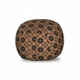 thumbnail image 1 of Aboriginal Storage Toy Bag Chair, Traditional Inspired Pattern with Geometric and Floral, Stuffed Animal Organizer Washable Bag, Large Size, Umber Charcoal Grey, by Ambesonne, 1 of 3