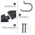 thumbnail image 4 of 1 Set Wall Mount Garage Tool Organizer Hangers for Mops and Brooms, 4 of 9