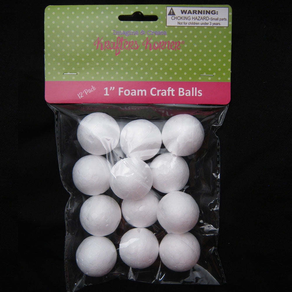 50 Foam Polystyrene Art Craft Styro White Balls Project Styrofoam 3//4/" 1/" 1 1//2/"
