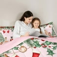 thumbnail image 4 of Manfei Cartoon Elf Princess Bedding Comforter Set 7-Piece, Fairy Tale Nutcracker King Bedding Sets, Christmas Tree Gift Reversible Bed Sheets, Luxury Bedroom Decor, 4 of 7