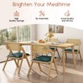 thumbnail image 2 of HomeZeer Folding Dining Chairs Set of 4, Foldable Rattan Folding Chairs with Padded Cushion, Modern Mid Century Rattan Dining Room Chairs, Foldable Kitchen Chairs for Small Space, No Assembly, Green, 2 of 6