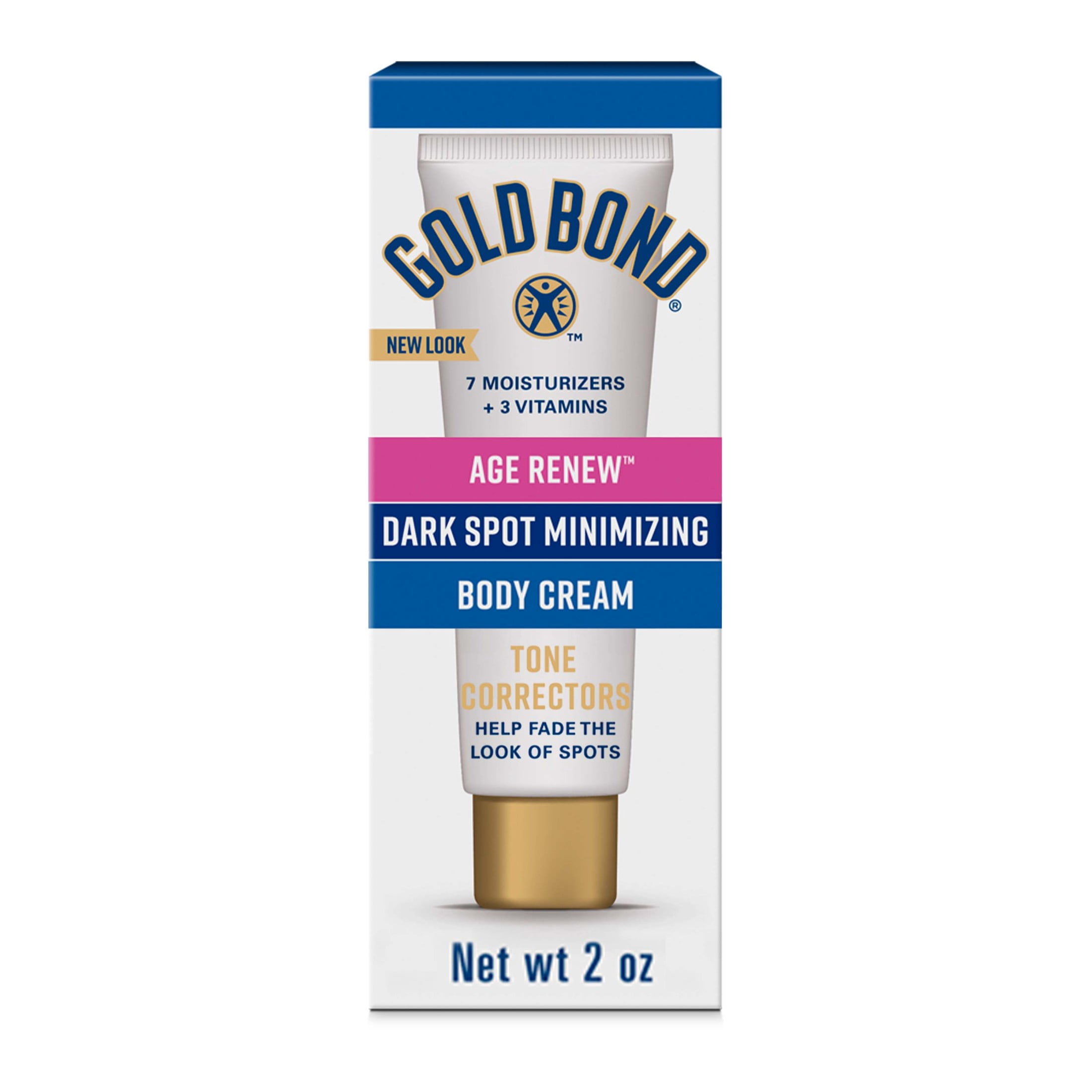 (4 pack) Gold Bond Age Renew Dark Spot Minimizing Age Renew Body Cream, 2 oz., With No Bleaching Agents
