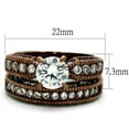 thumbnail image 2 of IP Coffee light Stainless Steel Ring with AAA Grade CZ in Clear for Women Clear Stone Color Style TK1318LC Size 7, 2 of 5