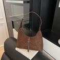 thumbnail image 3 of Sunyeur Womens Vintage Faux Suede Shoulder Bag, Trendy Dumpling Crossbody Handbag Hobo Bag Commuter Satchels, 3 of 8