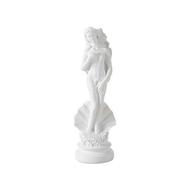 Birth of Venus Goddess Sculpture, Classical White Resin Art, Home & Office Decor, for Wedding, Valentine's Day, Christmas, Housewarming, Spa & Beauty Salon (Model F)