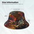 thumbnail image 2 of Kll Colorful Bull Western Man Bucket Hat for Women Men Packable Travel Beach Sun Hat Outdoor Rave Accessories Reflective Fisherman Cap, 2 of 6