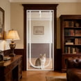 thumbnail image 1 of Magnetic Pet Door Curtain with Zippered Center Opening, No Drilling Mesh Screen for Cats and Dogs, Insect Proof Polyester Doorway Curtain for Pets, Balconies and Kitchens, 1 of 6