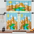 thumbnail image 3 of LALILO Kitchen Curtains and Valances Set of 3 36" Natural Window Treatment Tiers for Window Decor, 3 of 5