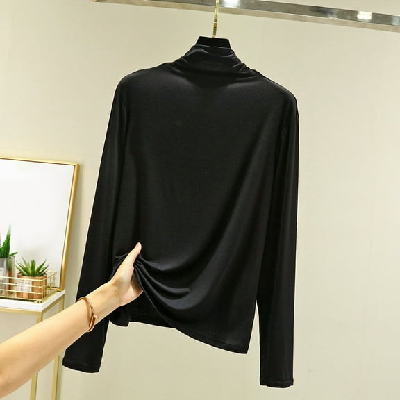 Thermal Undershirt for Women Long Sleeve turtle neck Tops Undershirts Fitted Tops for Women Womens Fall Fashion Fashion Clothing