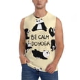 thumbnail image 1 of Fotbe Panda Doing Yoga Men's Camiseta sin Mangas Estampada para Hombres, Playera Casual para Gimnasio, Entrenamiento, Playa-XX-Large, 1 of 7