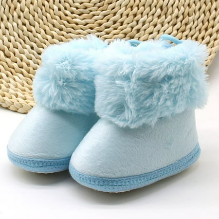 

Fashion Newborn Baby Kids Winter First Walkers Shoes Booties Soft Soled Keep Warm Infant Toddler Girls Boys Crib Shoes