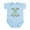 Sky Blue, variant on CafePress - Funny Organic Baby Infant Bodysuit - Baby Light Bodysuit, Size Newborn - 24 Months