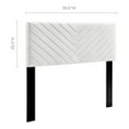 thumbnail image 3 of Tufted Headboard, King Size, Velvet, White, Modern Contemporary Urban Design, Bedroom Master Guest Suite, 3 of 10