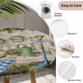 thumbnail image 6 of Spring Daisy Fitted Tablecloth with Elastic Edged, Round Table Cloth for Dining Table, Flowers Farmhouse Leaves Floral Pots Country Retro Waterproof Oil Proof Table Cover for Indoor Outdoor 55"-60", 6 of 8