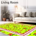 thumbnail image 2 of ODIKA 3'x5' Machine Washable Non-Slip Area Rug, Festive Believe Holiday Decorative High Traffic Rug with Pad, Green, 623360, 2 of 8